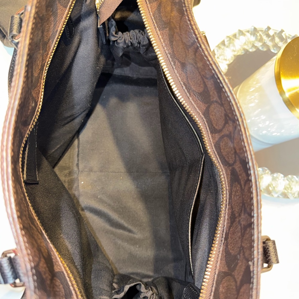 Coach Dark Brown Signature Tote Bag - Picture 11 of 16